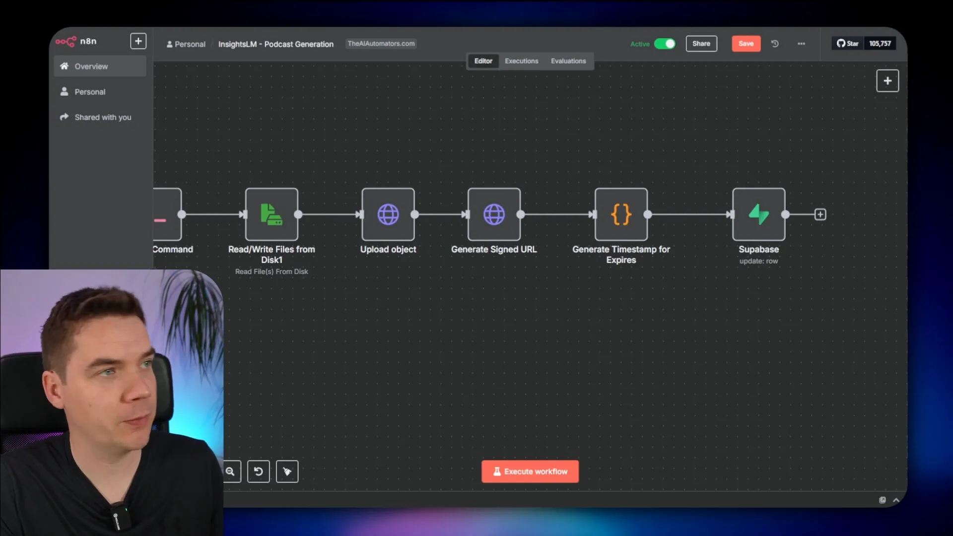 Podcast generation workflow in n8n