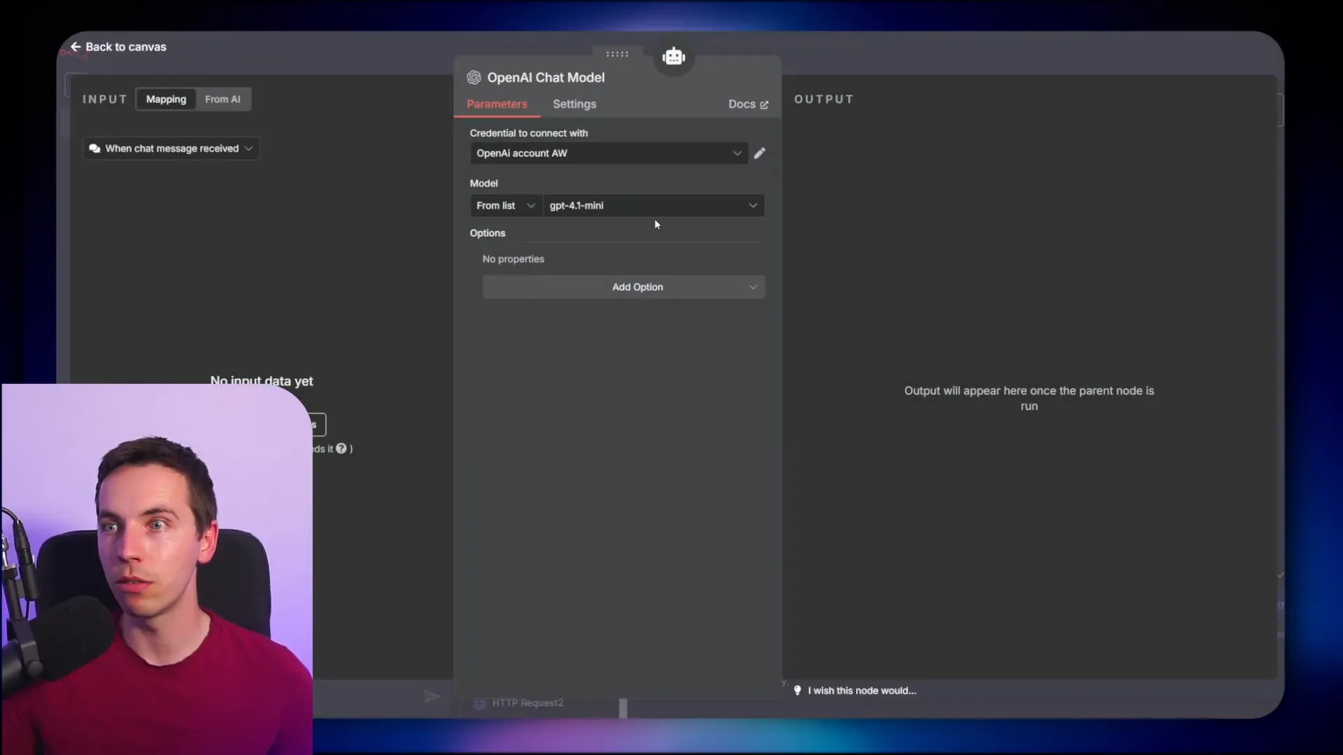 AI agent chat interface querying indexed data
