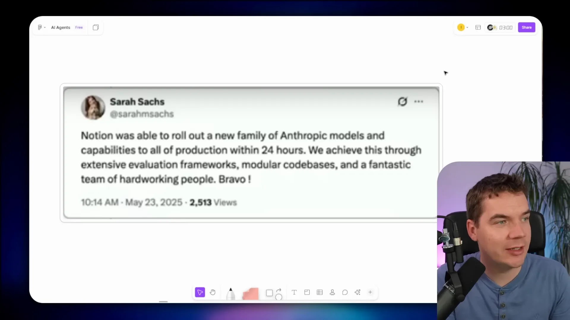 Notion example cited for rapid model rollout enabled by testing