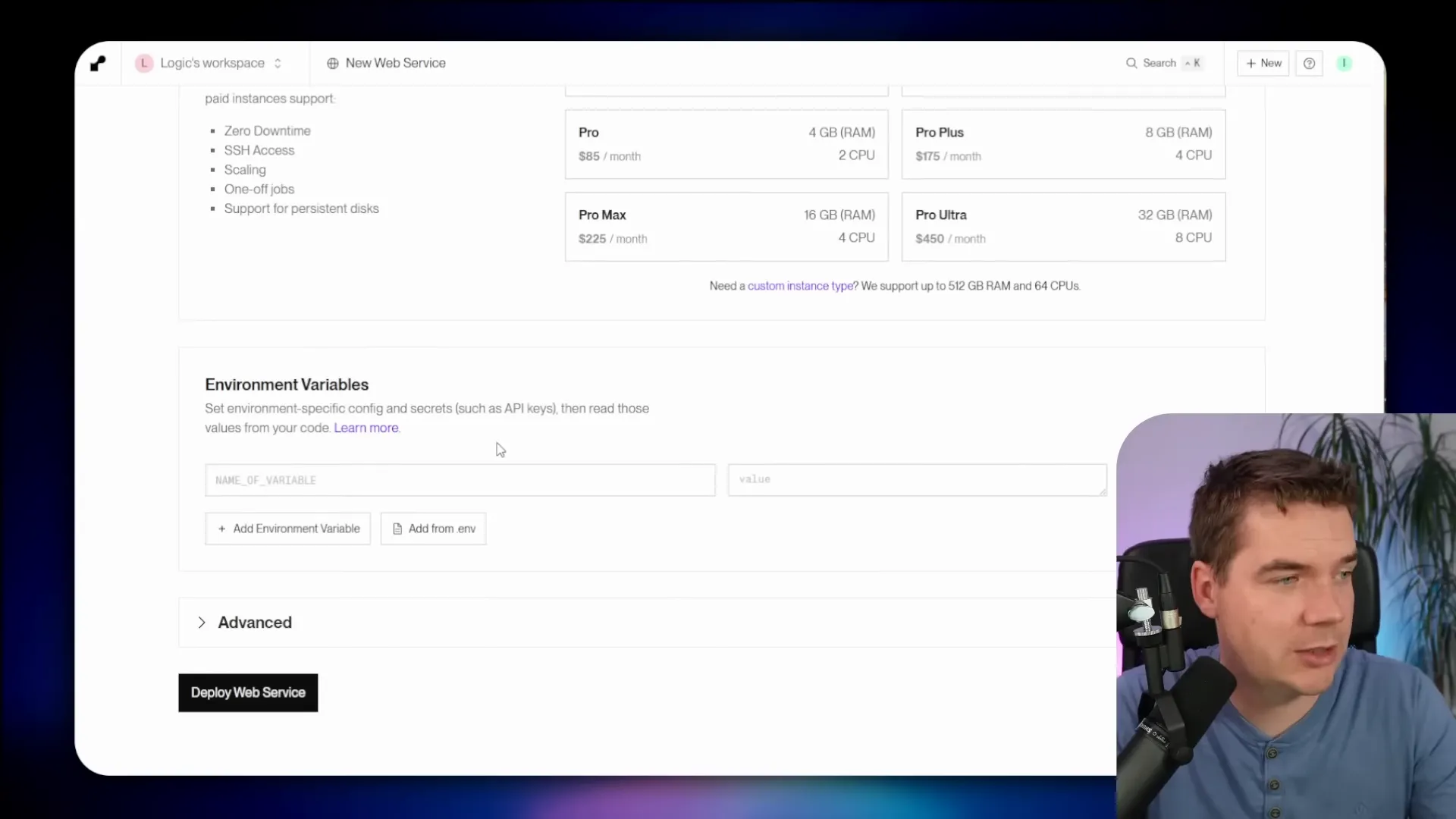 Render environment variables panel with OPENAI_API_KEY and API_KEYS set