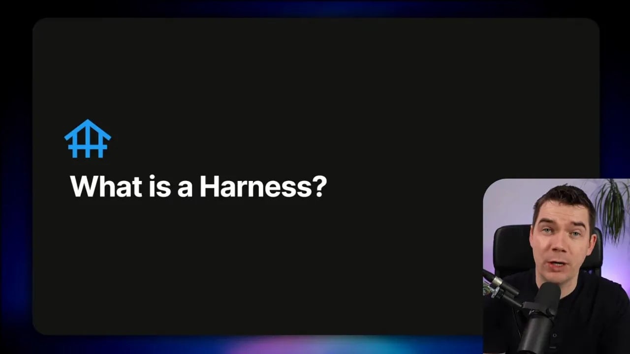 Screenshot defining an AI agent harness with the text
