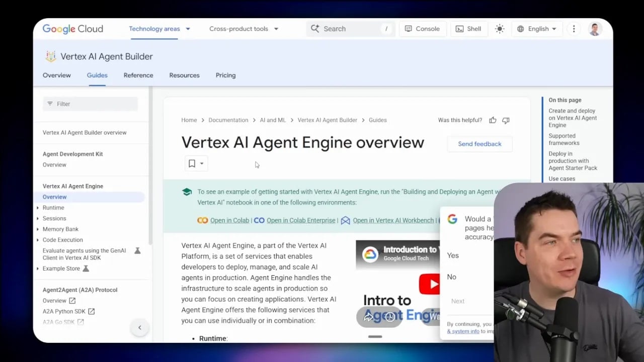 Google Cloud Vertex AI Agent Engine overview for deploying and running AI agents in production