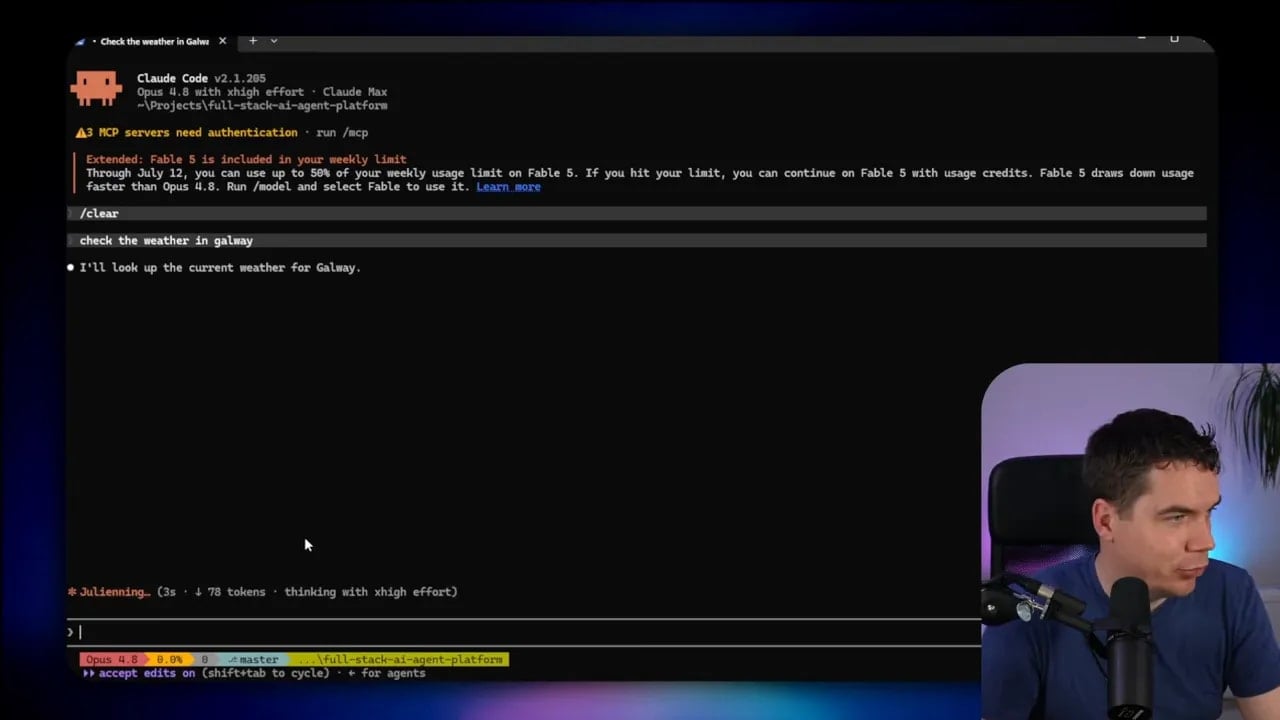 Terminal output showing governance status command results and policy details