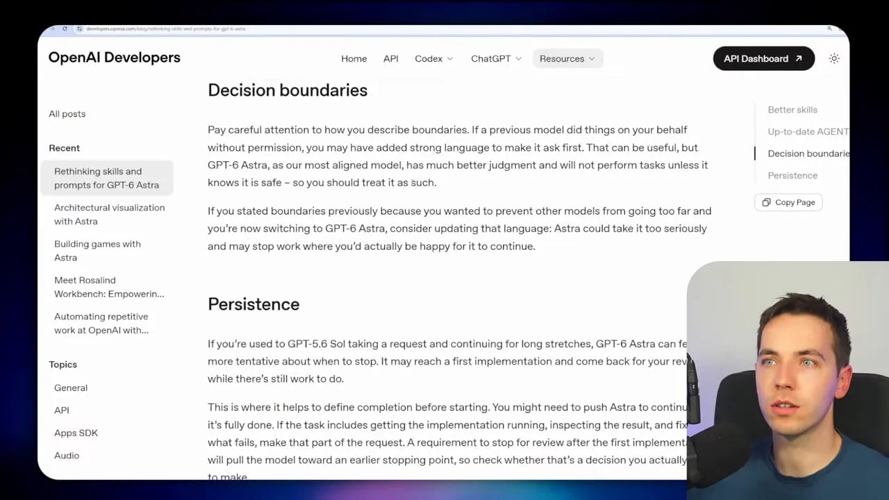 OpenAI Developers article section titled Decision boundaries
